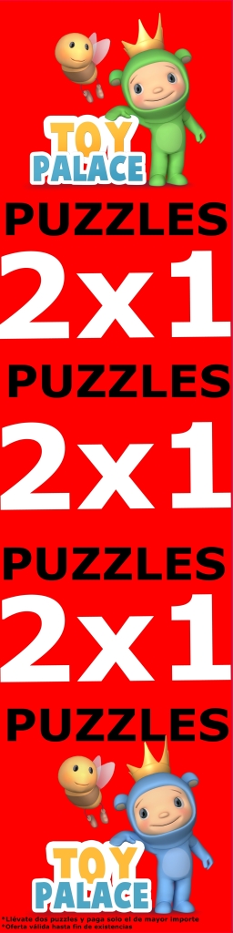 cartel  puzles 2x1